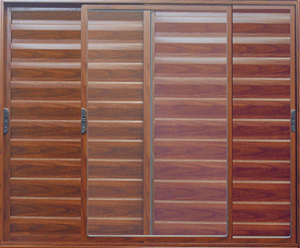 Janela Veneziana 3 Fls Móveis Sem Grade Alumínio Amadeirado - Esap Plus