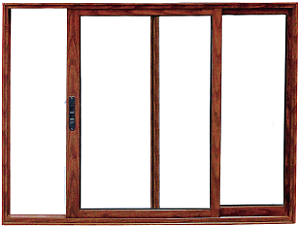 Janela De Correr 2 Fls Sem Grade Alumínio Amadeirado - Esap Sublime