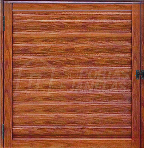 Porta Abrigo Com Ventilação Alumínio Amadeirado - Esap Linha 16