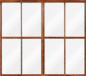 Porta De Correr 4 Fls Alumínio Amadeirado Com Fechadura Vdr. Liso - Esap Linha 25