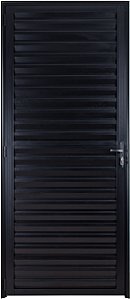 Porta Palheta Sem Ventilação Alumínio Preto - SPJ Modular Plus