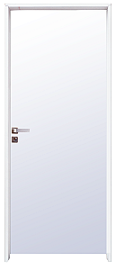 Porta Lisa HDF Primer Colmeia Montada No Batente Ecológico De 11 Cm Com Fechadura Externa Modena - Uniportas - Mega Saldão