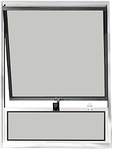 Janela Maxim-Ar 1 Seção C/ Bandeira Fixa Inferior Alumínio Brilhante Vdr. Boreal - Spj Modular - Saldão
