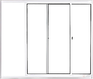 Janela De Correr 2 Folhas Sem Bandeira Sem Grade Alumínio Branco - Spj Linha Leve - Saldão