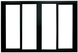 Janela De Correr 4 Folhas Sem Bandeira Sem Grade Alumínio Preto - Cmc Esquadrias Harmony