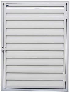 Porta Abrigo 1 Folha Alumínio Branco Abertura Para Fora - Jap