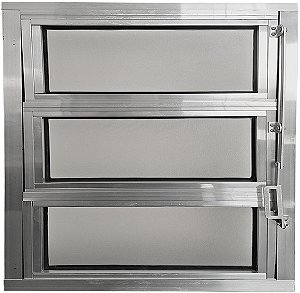 Janela Basculante 1 Sec. Vdr. Mini Boreal Alumínio Brilhante - Cmc Classic