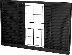 Janela Veneziana 4 Folhas Em Aço Com Grade Quadriculada Sem Vidro Req. 12 cm - Gerotto Prata - Mega Saldão