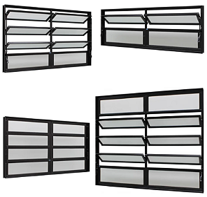 Basculante Em Alumínio Preto 2 Secções Vdr Mini Boreal - Jap Caribe Max