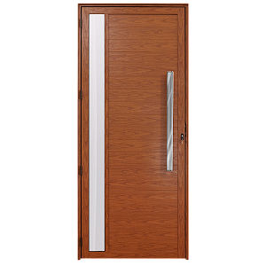 Porta Manuela Vdr. Mini Boreal Com Puxador 80Cm Alumínio Amadeirado - Esal Linha Maxx