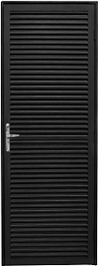 Porta Laminada Com Ventilação Alumínio Preto - Brasil Esquadrias - Premium Black