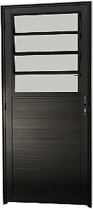 Porta Lambril Basculante Vdr. Boreal Alumínio Preto - Spj Linha 25 Saldão