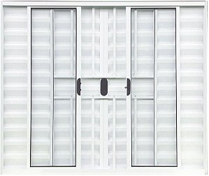 Janela Veneziana 6 Fls Com Grade Alumínio Branco - Spj Modular Saldão