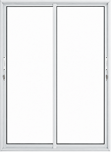 Porta De Correr 2 Fls Móveis Panorâmica Alumínio Branco Com Fechadura Vdr. Liso - Spj Linha 25