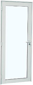 Porta Vidro Inteiro Temperado Alumínio Branco - Brasil Esquadrias - Premium Saldao