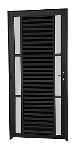 Porta Palheta Duplo Visor Vdr. Boreal Alumínio Preto - Spj Linha 25 Saldão