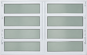 Janela Basculante 2 Seções em Alumínio Branco c/ Vidro Mini Boreal - Brimak Elite Saldão