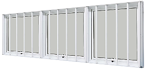 Janela Maxim-Ar 3 Seções Horizontal Com Grade Alumínio Branco Vdr. Mini Boreal - Spj Linha 25 Saldão