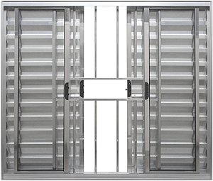 Janela Veneziana 6 Fls Com Grade Alumínio Brilhante - Spj Modular Saldão