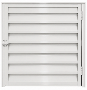 Porta Abrigo Com Ventilação Alumínio Branco - Esap Linha 16 Saldão