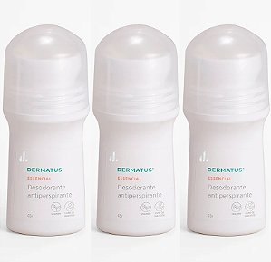 DESODORANTE ANTIPERSPIRANTE ROLL ON DERMATUS (KIT 3 UNIDADES 65mL CADA)