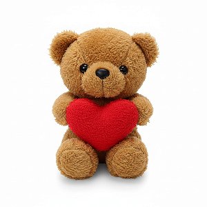 Urso de Pelúcia 17,5cm com Coração