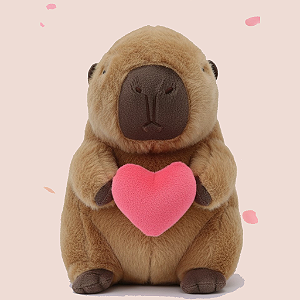 Pelúcia Capivara com coração 25 cm