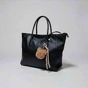 Bolsa Lisa com chaveiro Urso couro sintético
