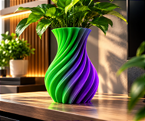 Vaso Espiral MZT 3D – Decoração Moderna