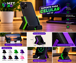 Suporte para Celular 3D de Mesa – MZT 3D