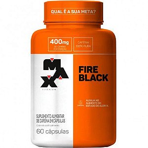 Cafeína Fire Black - 60 Cápsulas - Max Titanium