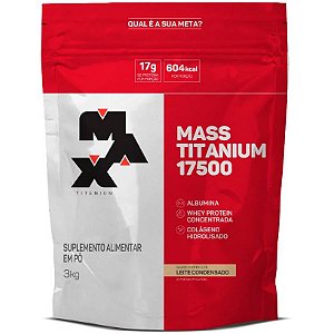 Hipercalórico Mass Titanium 17500 - Pacote 3000g - Max Titanium