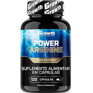 Power Arginina (Vaso Dilatador) - 120 Cápsulas - Growth Supplements