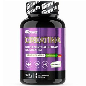 Creatina Creapure 100% Pura - 120 Comprimidos - Growth Supplements