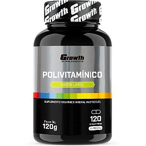 Polivitamínico Mastigável Growth - 120 Comprimidos - Growth Supplements