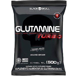 Glutamina Turbo - Pacote 500g - Black Skull