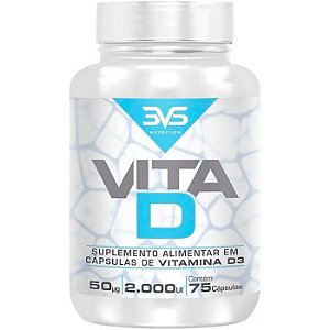 Vita D (2000 UI) - 75 Cápsulas - 3VS Nutrition