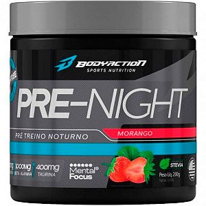 Pre-Night - Pré-Treino Noturno - 200g - BodyAction (2g Beta-Alanina)