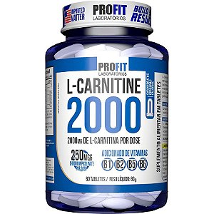 L-Carnitina (2000mg) + Cromo (250mcg) - 60 Tabletes - Profit Labs