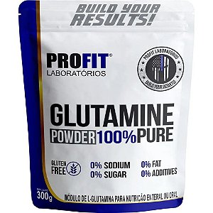 Glutamina Powder 100% Pura - Pacote 300g - Profit Labs