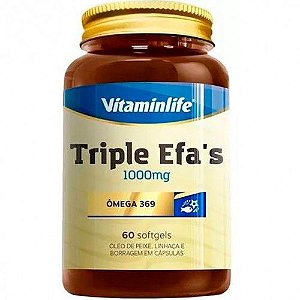 Triple Efas (Óleo de Peixe / Ômega 369) - 60 Cápsulas - VitaminLife