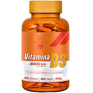 Vitamina D3 (2000 UI) - 60 Cápsulas - Health Labs
