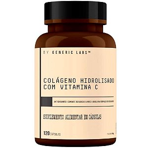 Colágeno Hidrolisado + Vitamina C - 120 Cápsulas - Generic Labs