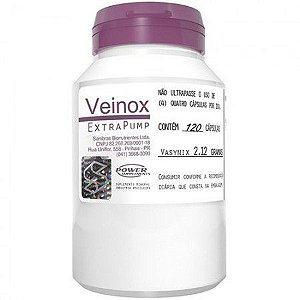 Veinox Extra Pump (Vasodilatador) - 120 Cápsulas - Power Supplements
