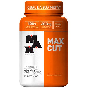 Max Cut (Psyllium, Gengibre, Pimenta e Cafeína) - 60 Cápsulas - Max Titanium