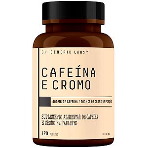 Cafeína (400mg) e Cromo (200mcg) - (120 Cápsulas) - Generic Labs