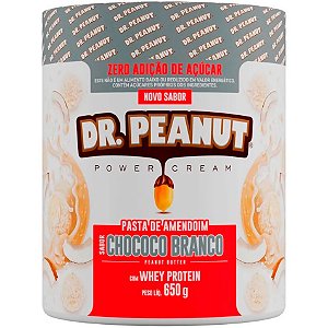 Pasta de Amendoim com Whey Isolado (Sabor Chocolate Branco com Coco / Rafaello) - 650g - Dr. Peanut