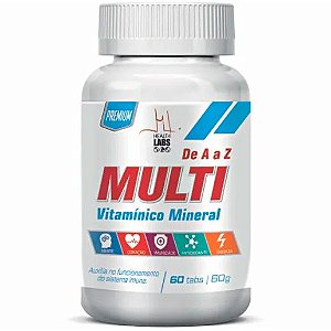 Multivitamínico Multi de A-Z Premium - 60 Tabletes - Health Labs