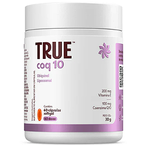 True CoQ10 (100mg) (Ubiquinol + Vitamina E) Lipossomal - 60 Cápsulas - True Source