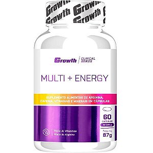 Multivitamínico Multi + Energy - 60 Cápsulas - Growth Supplements